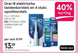 Etos Oral-B elektrische tandenborstels en 4 stuks opzetborstels aanbieding