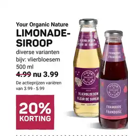 Ekoplaza Your Organic Nature LIMONADESIROOP aanbieding