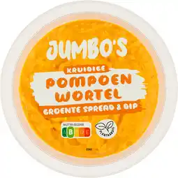 Jumbo Jumbo's Kruidige Pompoen Wortel Groente Spread & Dip 150 g aanbieding