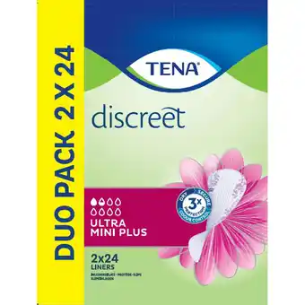 Jumbo Tena Discreet Ultra Mini Plus Inlegkruisjes 2 x 24 Stuks aanbieding