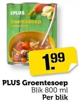 Coop PLUS Groentesoep aanbieding