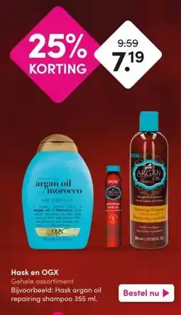 DA Hask en ogx gehele assortiment aanbieding