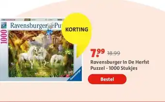 Bruna Ravensburger In De Herfst Puzzel - 1000 Stukjes aanbieding