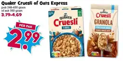 Boon`s Markt Quaker Cruesli of Oats Express aanbieding