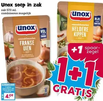 Boon`s Markt Unox soep in zak aanbieding