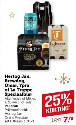 Coop Hertog Jan, Brewdog, Omer, Ypra of La Trappe Speciaalbier aanbieding