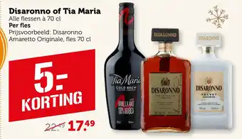 Coop Disaronno of Tia Maria aanbieding