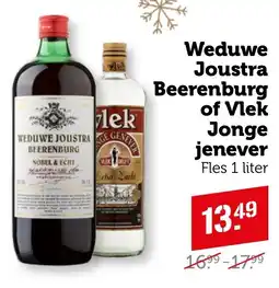 Coop Weduwe Joustra Beerenburg of Vlek Jonge jenever aanbieding