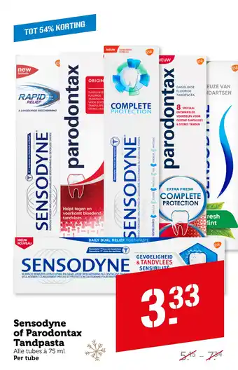 Coop Sensodyne of Parodontax Tandpasta aanbieding