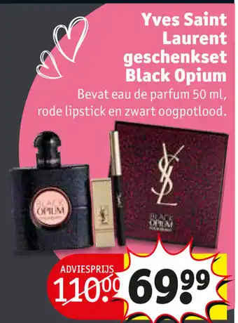 Kruidvat Yves Saint Laurent Geschenkset Black Opium aanbieding