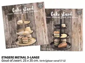 Dekamarkt Etagere metaal 3-laags aanbieding