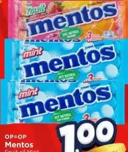 Vomar Voordeelmarkt Mentos Fruit of Mint 3-pack aanbieding