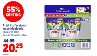 Makro Ariel Professional wasmiddelpods aanbieding