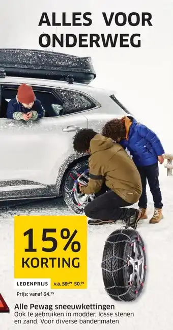 ANWB Alle Pewag sneeuwkettingen aanbieding