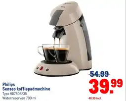 Makro Philips Senseo koffiepadmachine aanbieding