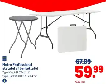 Makro Metro Professional statafel of bankettafel aanbieding