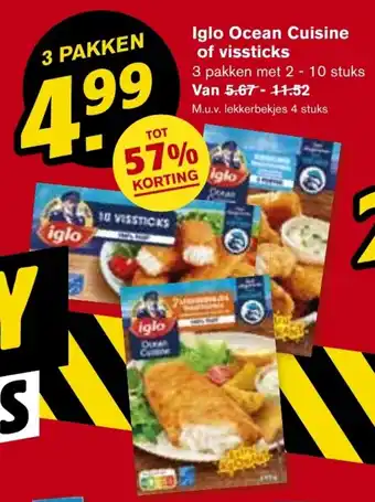 Hoogvliet Iglo Ocean Cuisine of vissticks aanbieding