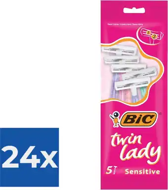 Bol.com BIC Twin Lady - 5 stuks - Wegwerpscheermesjes - Voordeelverpakking 24 stuks aanbieding