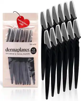 Amazon Kitsch, Pro, Dermaplaner, 12 Count (Zwart) aanbieding
