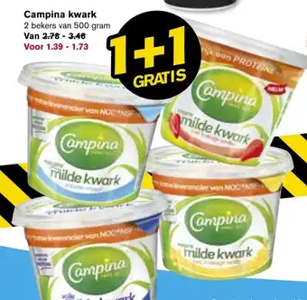 Hoogvliet Campina kwark aanbieding