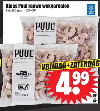 Dirk Klaas Puul Rauwe wokgarnalen 500g aanbieding