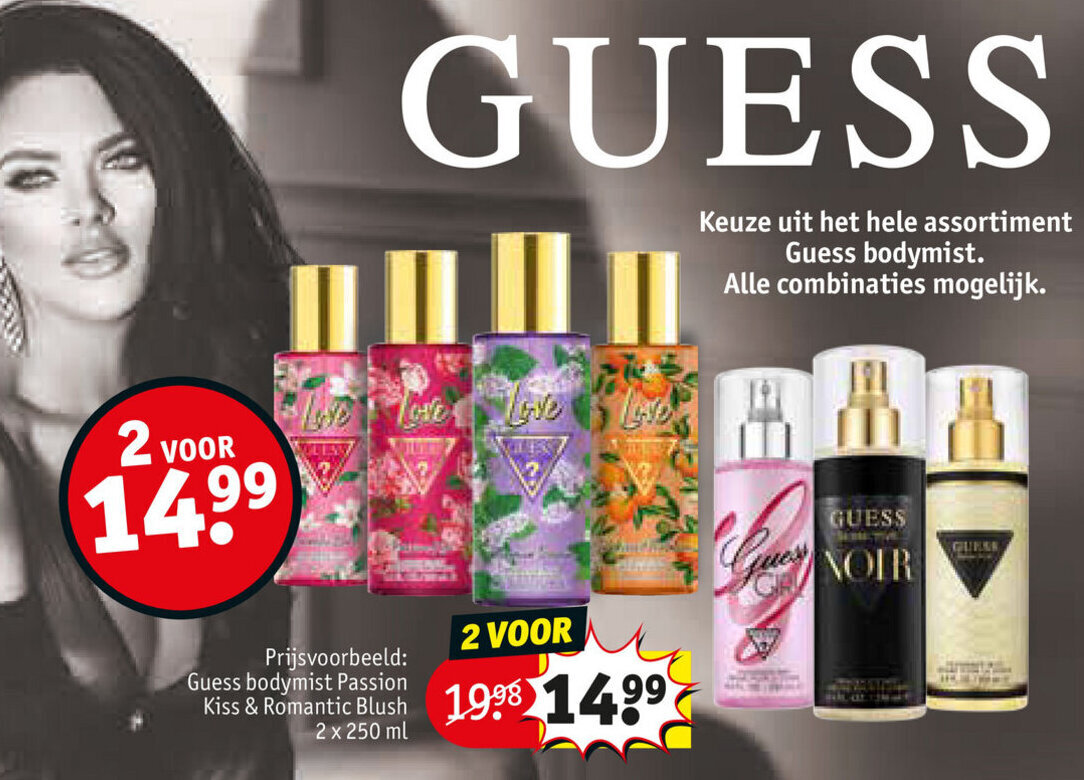 Guess Bodymist assortiment 2*250ml aanbieding bij Kruidvat