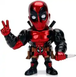 Amazon Jada Toys 253221006 Marvel Deadpool figuur, 10 cm, verzamelfiguur, gegoten perswerk, Rood/Zwart aanbieding