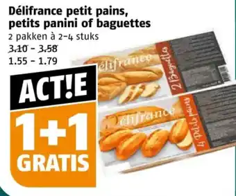 Poiesz Délifrance petit pains, petits panini of baguettes aanbieding