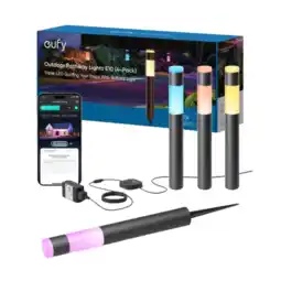 MediaMarkt Eufy Outdoor Led Pathway Light E10 (4 Pack) Slimme Ledlamp Zwart aanbieding