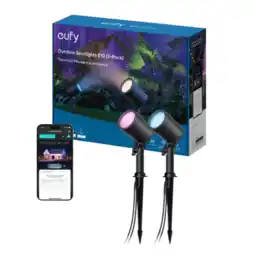 MediaMarkt Eufy Outdoor Led Spot Light E10 (2 Pack) Slimme Ledlamp Zwart aanbieding