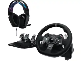 MediaMarkt Logitech G G335 Gaming Headset +g920 Driving Force Xbox Series S X Pc Gaming Stuurwiel aanbieding