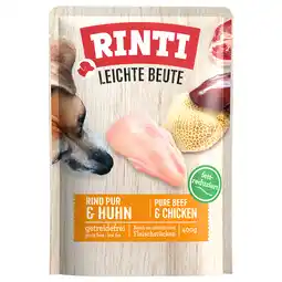 Zooplus 10x400g RINTI Lichte prooi Puur Rund & Kip natvoer voor honden aanbieding