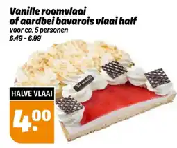 Poiesz Vanille roomvlaai of aardbei bavarois vlaai half aanbieding