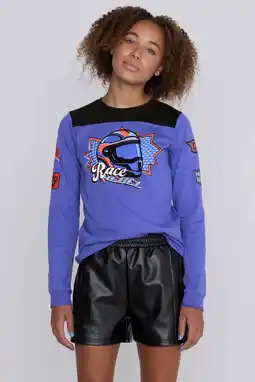 Wehkamp Coolcat Longsleeve T-shirt Trista met Race Rebel Print aanbieding
