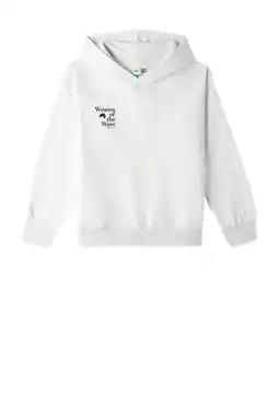 Wehkamp O'Neill hoodie met tekst white melange aanbieding