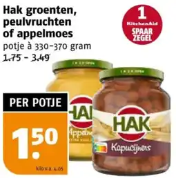 Poiesz Hak groenten, peulvruchten of appelmoes aanbieding