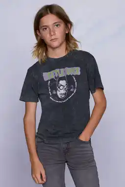 Wehkamp Coolcat T-shirt License Beetlejuice Acid Wash aanbieding