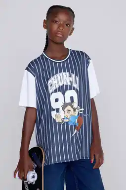 Wehkamp Coolcat t-shirt Chun Lee blauw / wit aanbieding