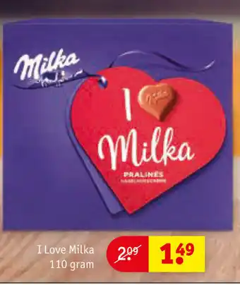 Kruidvat I love Milka 110g aanbieding