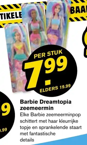 Hoogvliet Barbie Dreamtopia zeemeermin aanbieding