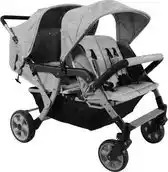 Bol.com Familidoo Lidoo City BB H4E Buggy 4 zits Geschikt voor 2 newborn baby's Full Grey aanbieding