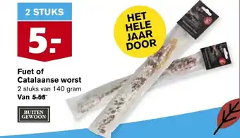 Hoogvliet Fuet of Catalaanse worst 140 gram aanbieding