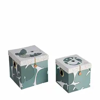 Wehkamp Done by Deer Tiny tropics opbergdozen (set van 2) aanbieding