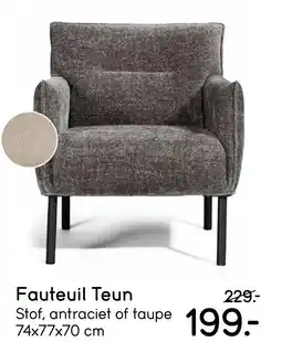 Leen Bakker Fauteuil teun aanbieding