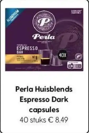 Albert Heijn Perla Huisblends Espresso Dark capsules aanbieding