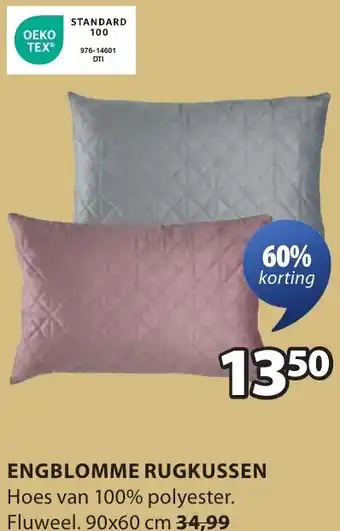 Jysk Engblomme rugkussen aanbieding