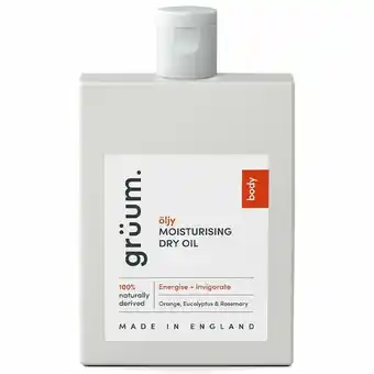 Douglas Grüum öljy Moisturising Dry Oil - Energise + Invigorate - Orange, Eucalyptus & Rosemary aanbieding