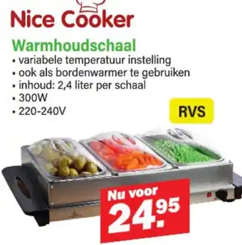 Van Cranenbroek Nice Cooker Warmhoudschaal aanbieding