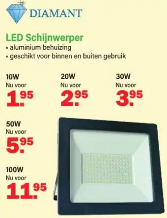 Van Cranenbroek DIAMANT LED Schijnwerper 100W aanbieding