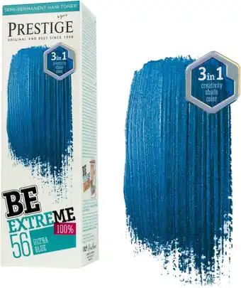 Amazon Be Extreme Toner semi-permanente voor haar kleur 56 Ultra Blue zonder ammoniak, peroxide en PPD aanbieding